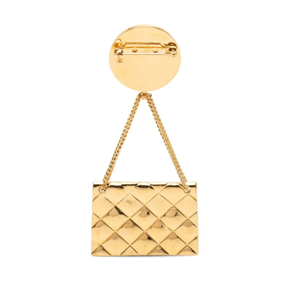 CHANEL Gold Logo Brooch - Picture 2 of 3